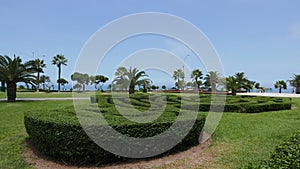 Scenic view to Miguel Grau park in Miraflores, Lima