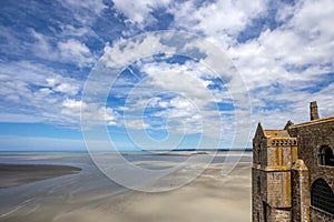 Scenic view to Mont Saint-Michel