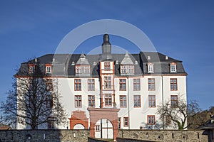 Scenic view to old historic castle of Idstein