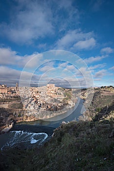 Scenic view of Toledo medieval city skyline, Spain.