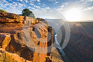 Scenic view of Toroweap overlook at sunrise  in north rim, grand canyon national park,Arizona,usa