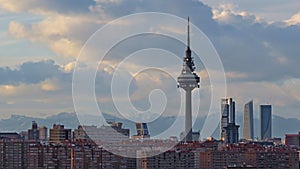 Scenic view of the Torrespana television tower in Madrid, Spain photo