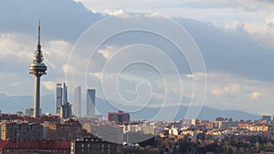 Scenic view of the Torrespana television tower in Madrid, Spain photo