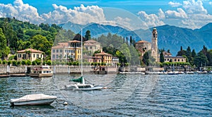 Scenic view in Tremezzo, Lake Como. Lombardy, Italy.