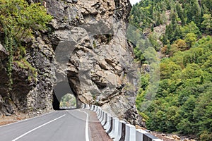 Scenic view of the tunnel in the rock