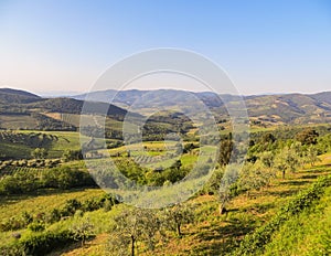 Scenic view of Tuscan countryside