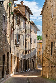 Scenic view in Urbino, city and World Heritage Site in the Marche region of Italy.