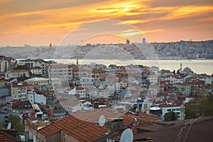 Scenic view of Uskudar district on the Asian side of Istanbul, Turkey