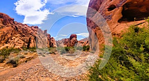 Scenic view of Valley Of Fire, Nevada, United States