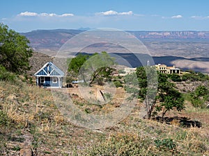 Scenic view of Verde Valley from the hills of Jerome, a historic mining town in Arizona