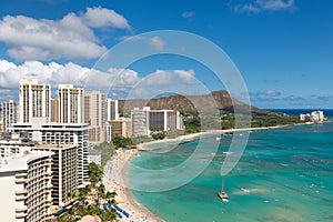 Scenic view of Waikiki Beach