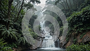 scenic view of a waterfall