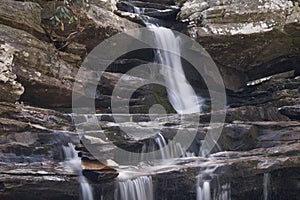 Scenic view of a waterfall in North Carolina