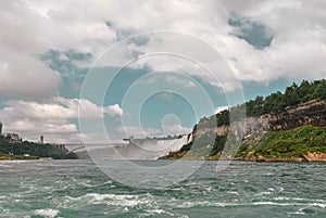 View of Niagara River. Niagara Falls, USA