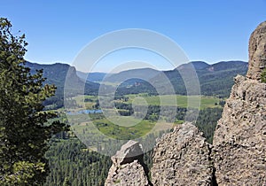 A Scenic View from the West Fork Valley Overlook in Colorado