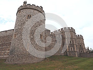 Scenic view of Windsor Castle with cloudscape background, Berkshire, England.