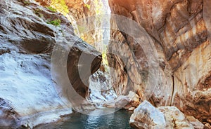 Scenic views of the canyon Goynuk in Turkey. Antalya