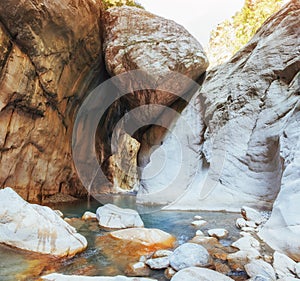 Scenic views of the canyon Goynuk in Turkey. Beautiful mountain