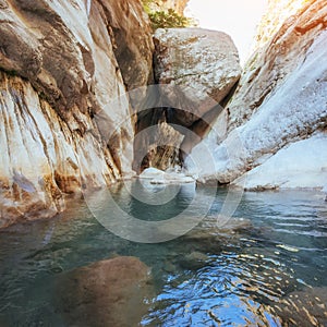 Scenic views of the canyon Goynuk in Turkey. Beautiful mountain