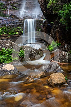 Scenic views of mid tier of Wentworth Falls Australia