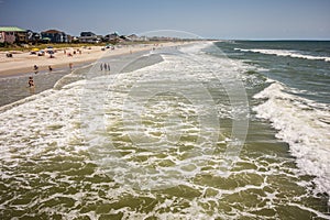 Scenic views at oak island beach north carolina