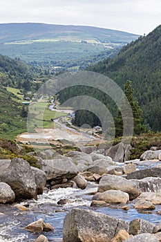 Scenic views of St. KevinÂ´s Monastery, Glendalough, County Wicklow, Ireland