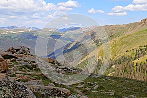 Scenic views from Trail Ridge Road, Rocky Mountain National Park in Colorado