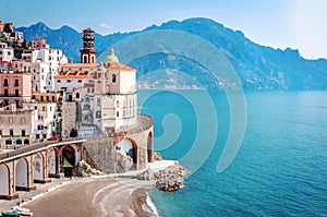The scenic village of Atrani, Amalfi Coast