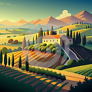 Vineyard in the Rolling Hills