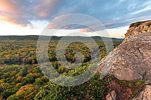 Scenic Vista of Big Carp River, Porcupine Mountains Michigan, US