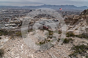 A scenic vista of El Paso Texas from the Franklin Mountains