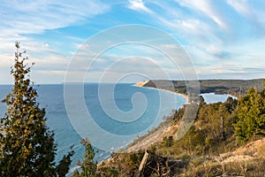 Scenic Vista at Sleeping Bear Dunes National Lakeshore in Northern Michigan