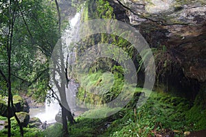 Scenic waterfall in the Aberdare Ranges, Kenya