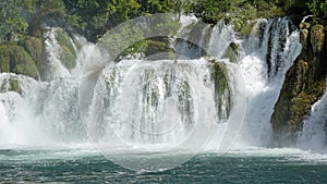 scenic waterfall in krka national park