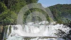 scenic waterfall in krka national park