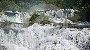 scenic waterfall in krka national park