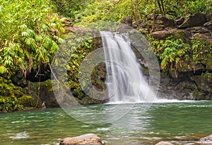 Scenic Waterfall Near Hana Maui