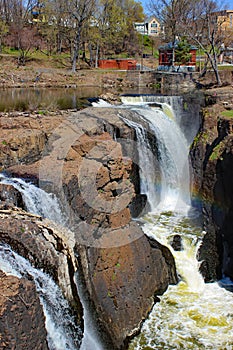 Scenic waterfall in Paterson, New Jersey