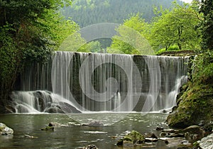 A scenic waterfall stream