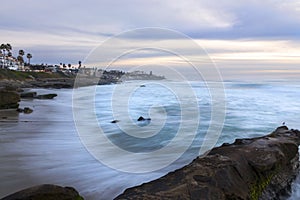 Scenic Windansea Beach Tidal Waves Southern California Coastline San Diego