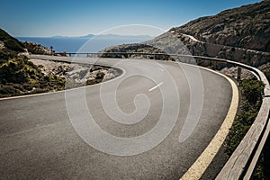 Scenic winding mountain road, Mallorca