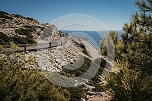 Scenic winding mountain road, Mallorca