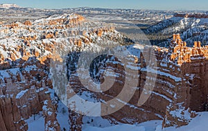 Scenic Winter Landscape in Bryce Canyon