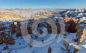 Scenic Winter Landscape in Bryce Canyon