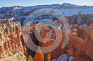 Scenic Winter Landscape in Bryce Canyon National Park Utah