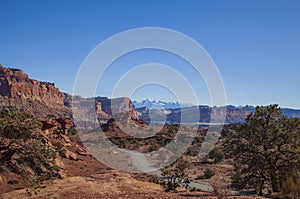 Scenic Winter Landscape in Capitol Reef National Park Utah