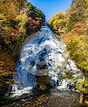 Scenic Yudaki Falls at fall view