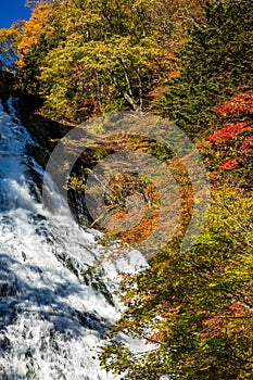Scenic Yudaki Falls at fall view