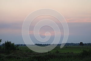 Scenics of the evening sky during sunset.