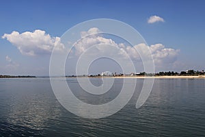 Scenics of the Mekong river against sky.